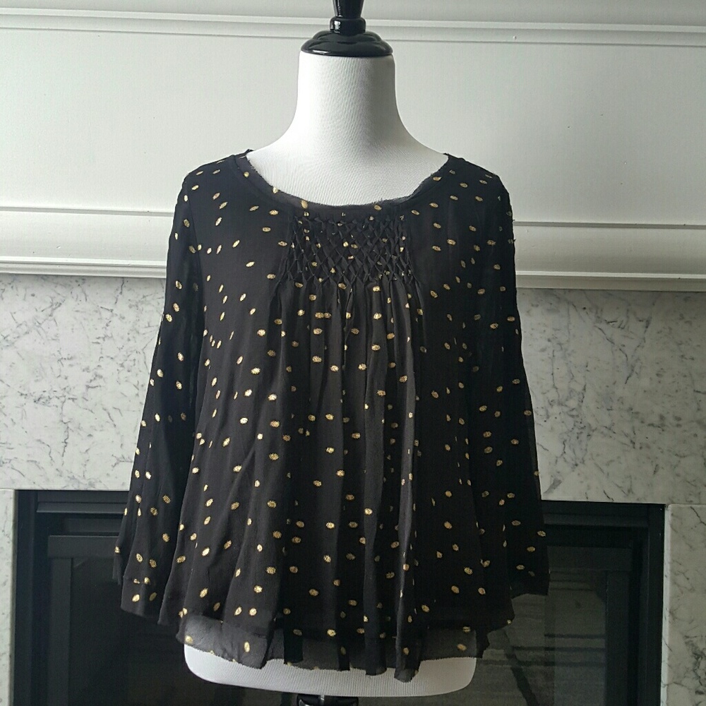 Anthro Floreat Top XS